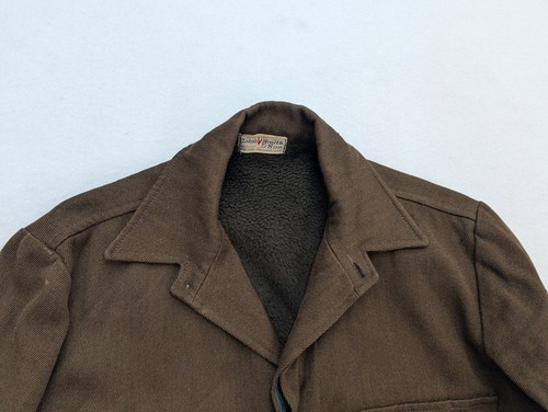 1940s UPS Delivery Uniform Fleece Lined Jacket Caleb Smith & Sons Men's Sz 44 - Picture 3 of 24