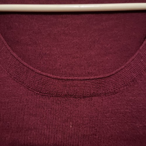 Suéter para mujer Eileen Fisher tanque 100 % lana borgoña swing tejido línea A talla S - Imagen 4 de 7