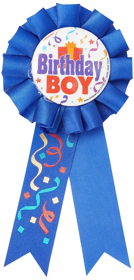 Ultimate "Birthday Boy" Blue Award Ribbon - 5.5" (3 Pc) - Image 2 of 4