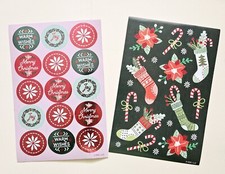 Merry Christmas Sticker sheet. Lot Of 2.