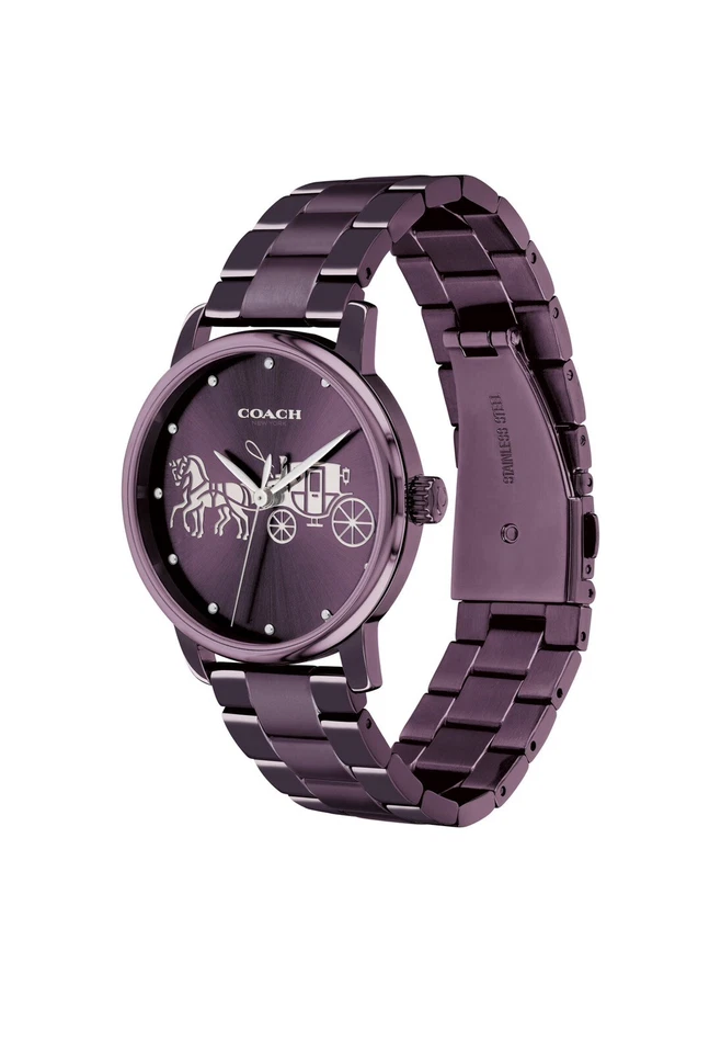 Brand New Coach  Women’s Grand  Purple Dial 36 mm Watch 14502923 - Image 2 of 4