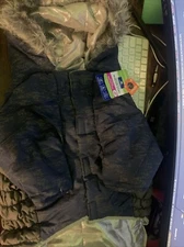 Top Paw Ultra Reflective Dog Hooded Winter Waterproof Coat Blue/Grey Size XL