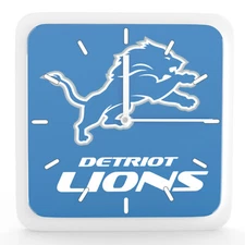 NFL Detroit Lions Home Office Room Decor Wall Desk Clock Magnet 6"x6"