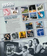 1998 33c 1950's Celebrate the Century, Sheet of 15 Scott 3187 Mint F/VF NH