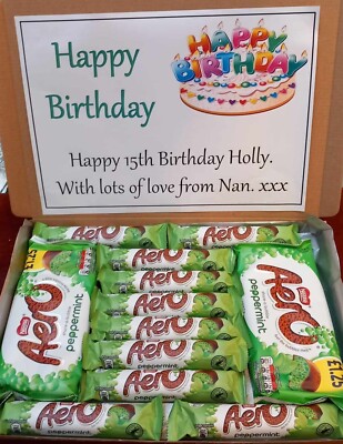 Personalised AERO MINT CHOCOLATE Box Hamper Selection Birthday Christmas Gift UK