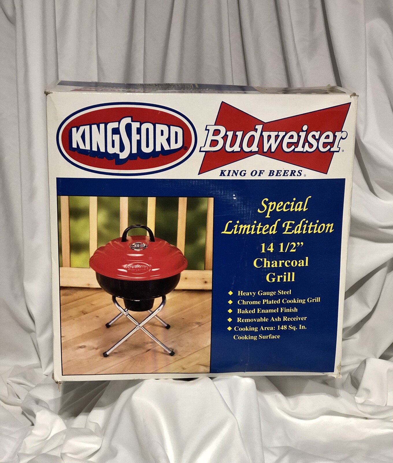 Vintage Budweiser/Kingsford Small Kettle Grill eBay