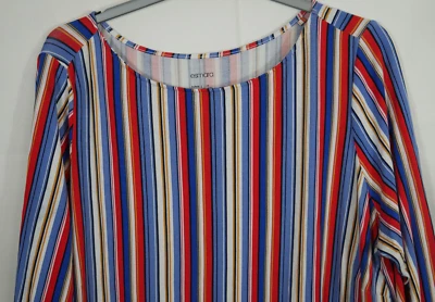 Damen TRAUMHAFTES Weiches Stretch Kleid Bunt Viskose + Elasthan Größe 54/56 NEU! - Bild 1 von 4