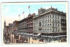Philadelphia Pennsylvania Strawbridge Clothiers 8th Market Streets Postcard D269