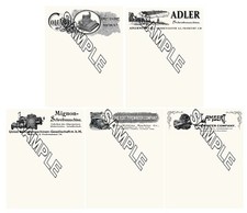 Mignon Adler Yost Lambert  Columbia Typewriter 5 Reproduction Letterheads. thumbnail