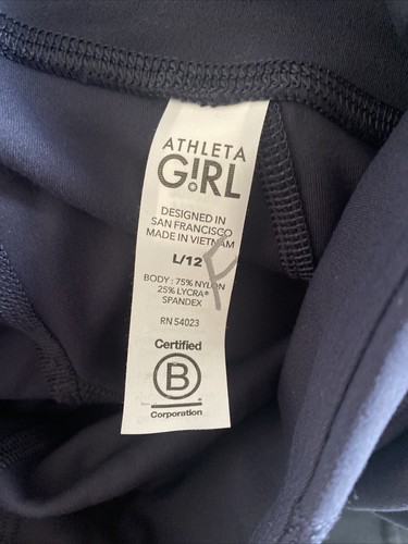 NWT Athleta Girl Stash Your Treasures Tight, Navy SIZE L/12 #372043 - Picture 5 of 5