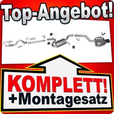 Auspuff für VW GOLF V VI / JETTA A5 1.4 TSi + Chrom + Rohr Auspuffanlage