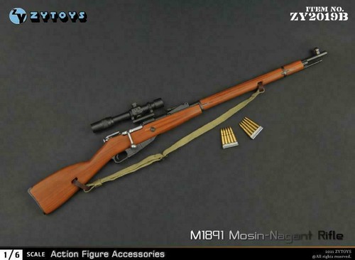 ZY Toys WWII USSR Soviet M1891 Mosin–Nagant Sniper Rifle 1/6 Fit for 12" Figure - 第 4/5 張圖片