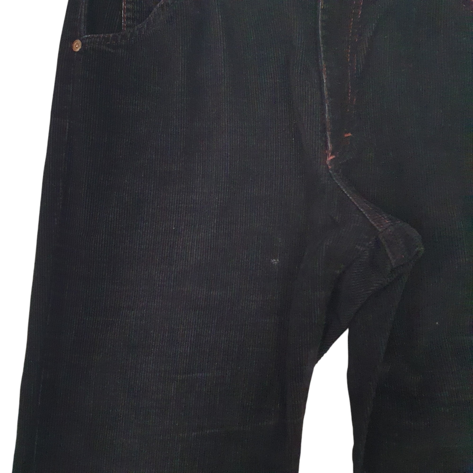 LEE Corduroy Trousers Cord Jeans Cotton Blend Black Mens W30 L31 image 4