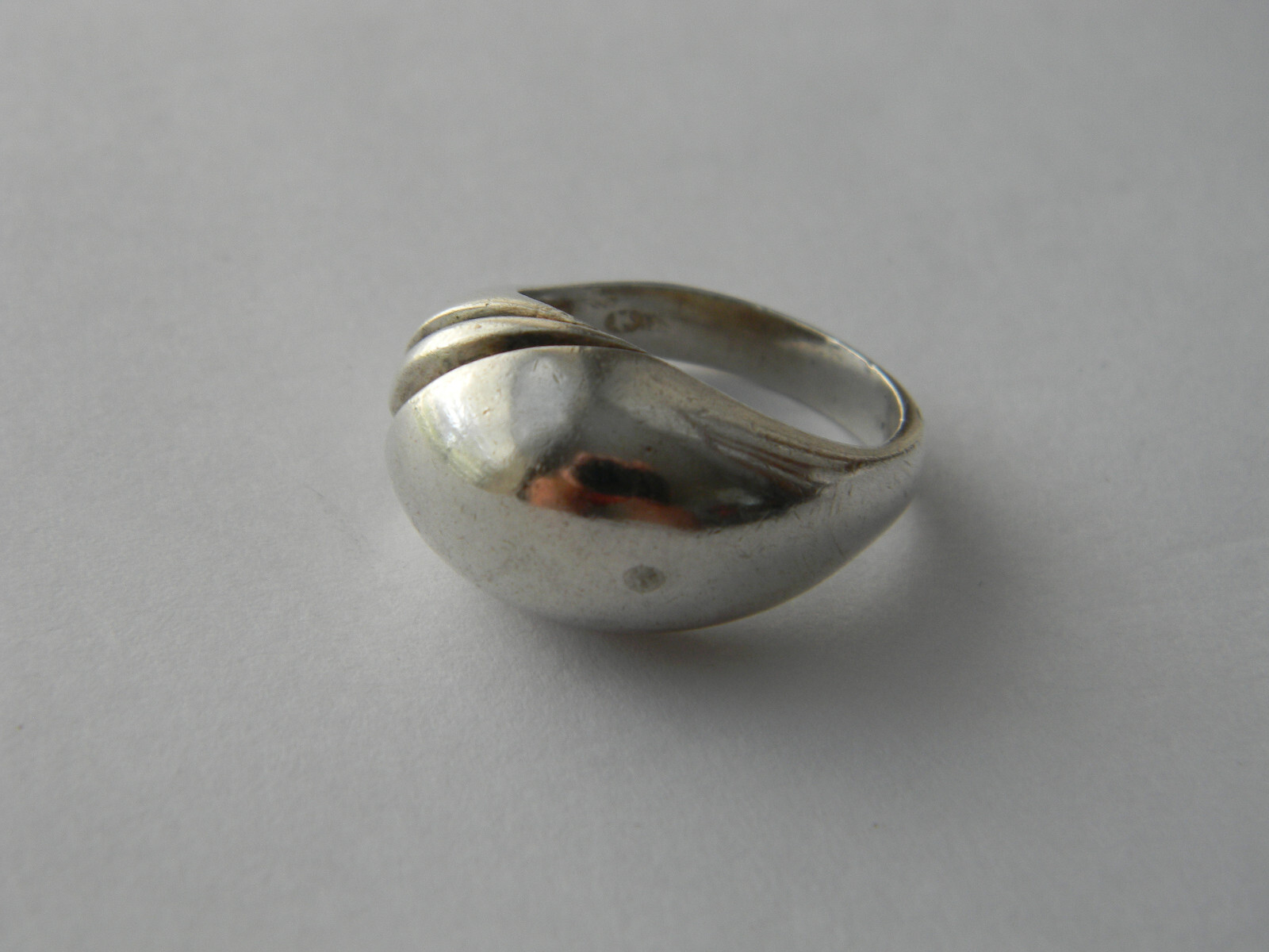 Fine 925 Solid Sterling Silver Grooved Modernist … - image 4