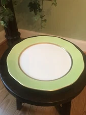 NEW HEREND Silk Ribbon Lime Charger Plate