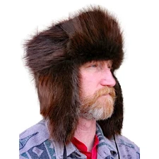 Glacier Wear Natural Beaver Fur Russian Trooper Hat hts1000