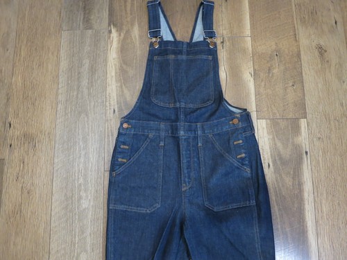 Madewell E3383 Women's Dark Washed indigo Flea Market Flare Denim Overall Sz M - Picture 2 of 12