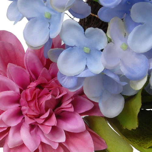 National Tree Company Dahlia, Hydrangea & Rose Wreath - Thumbnail 3