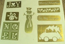  8 Metal Stencils Merry Christmas Noel, Joy , ST-30
