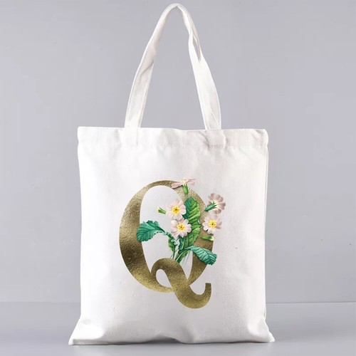 Reusable Canvas Tote Shopping bag handbag Foldable Shoulder Travel storage bags - Picture 28 of 37