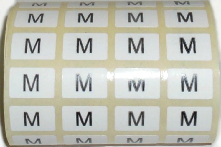 19MM Blanc Adhésif Vêtements Taille Autocollants, S/M/L/XL - Foto 2