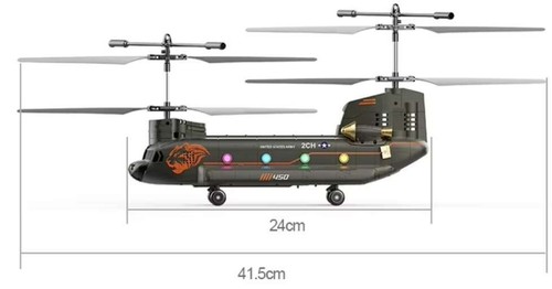 Chinook Hubschrauber 2.4G Start/Stop Auto Hold Automatik LED Beleuchtung Neu - Bild 8 von 9