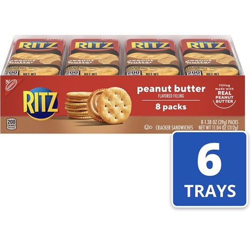 RITZ Peanut Butter Sandwich Crackers 48 Snack Packs 6 Boxes - Picture 4 of 7