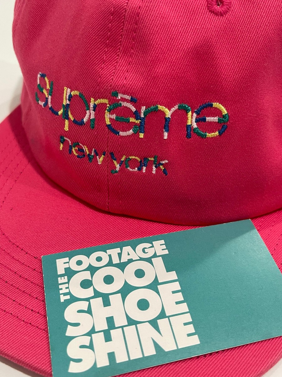 【新品】Supreme 17SS Classic Logo 6-Panel 2017 SS17 SUPREME MULTICOLOR TWILL CLASSIC LOGO 6 PANEL CAP