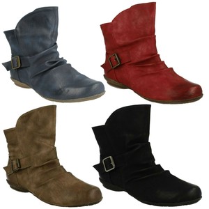 Oferta Mujer Spot On Informal Botines Cuña Baja Tira y Hebilla Zapatos  Talla | eBay