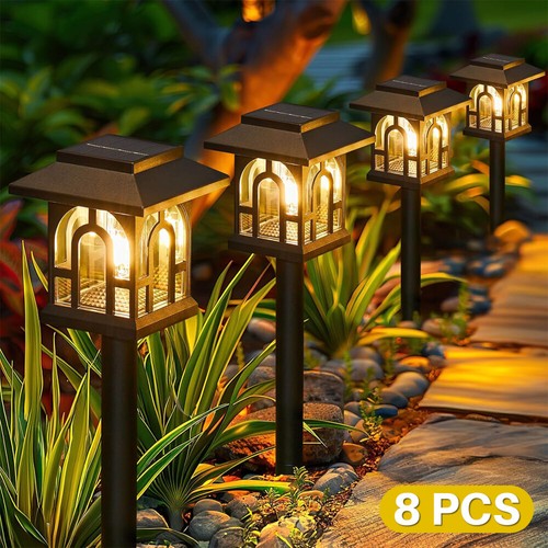 Gartenleuchte Solarleuchte Gartenlampe Außen LED Solarlampen Garten Balkon 8pcs - Bild 2 von 18