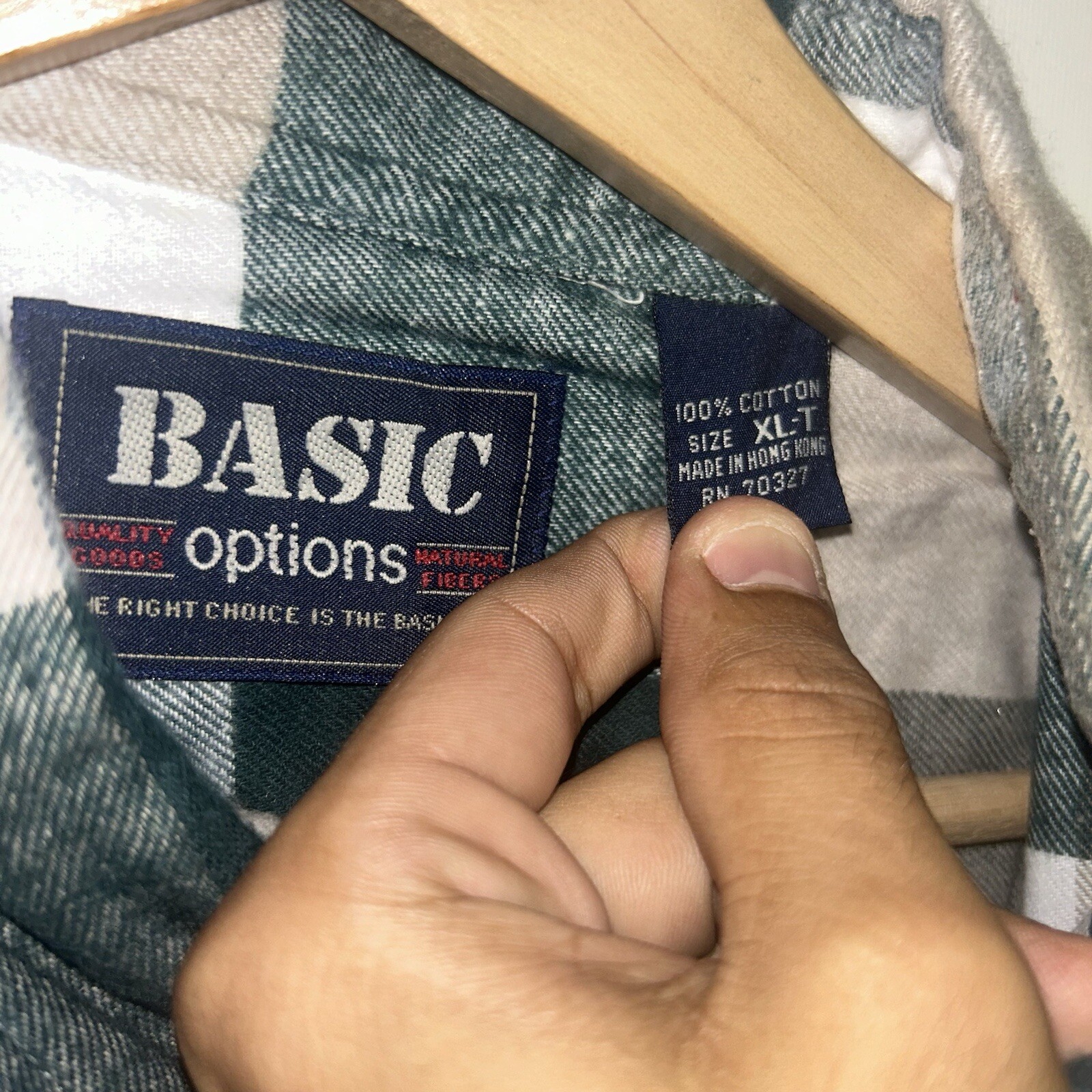 Vintage 1990’s Basic Options Button Uo Flannel Sh… - image 2