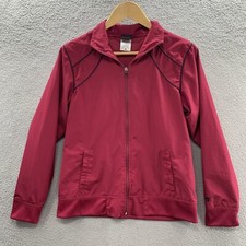 Champion Elite Women's M Pink Red Full Zip Windbreaker Lightweight Track Jacket