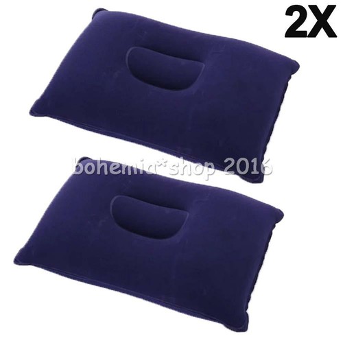 2x Portable Ultralight Inflatable Air Pillow Cushion Travel Hiking Camping Rest - Picture 3 of 13