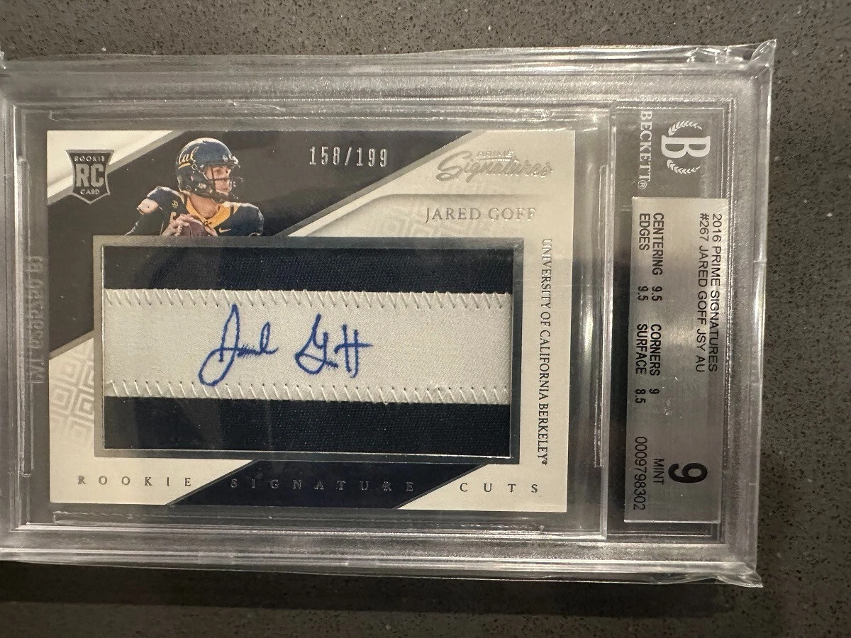 Jared Goff Panini Prime Signatures #267 Signature Material