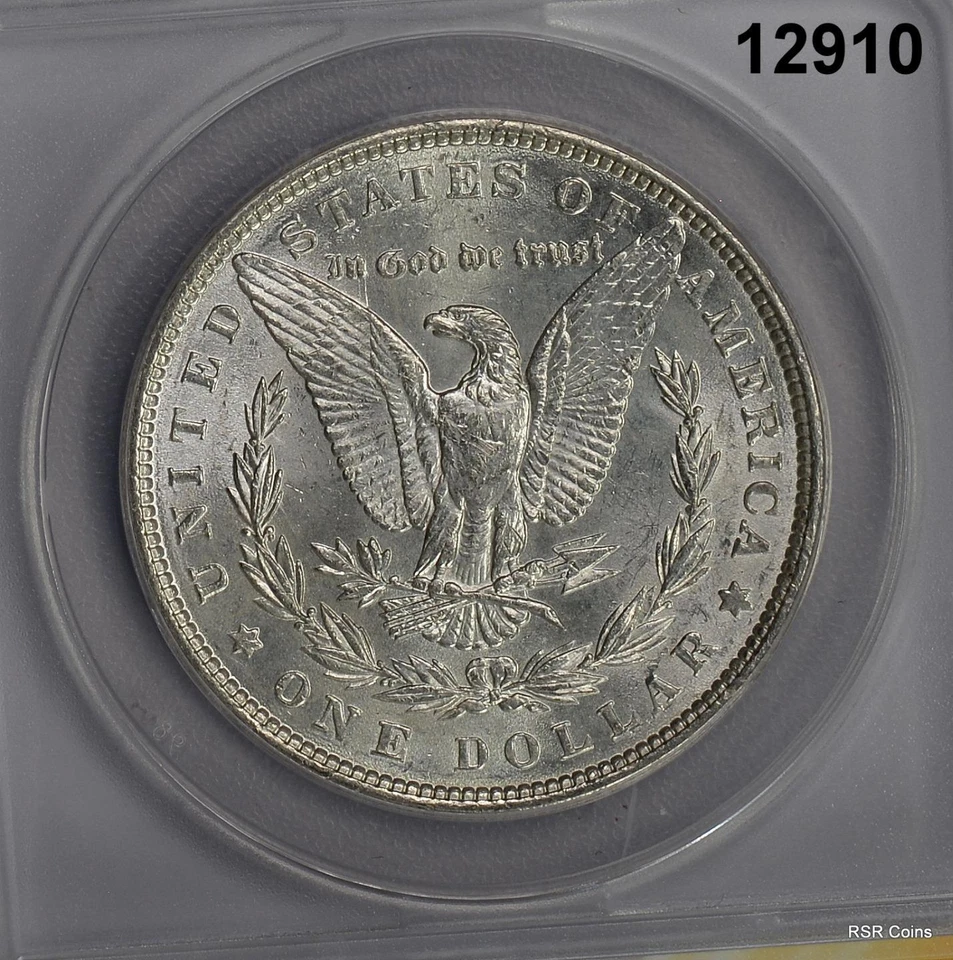 1886 MORGAN SILVER DOLLAR ANACS CERTIFIED MS63 NICE! #12910 - Image 3 of 3