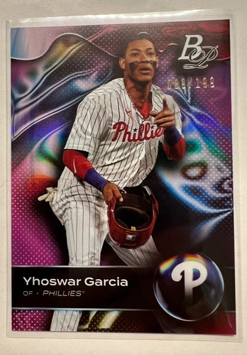 2023 Bowman Platinum Yhoswar Garcia Pink Foil #d 89/199