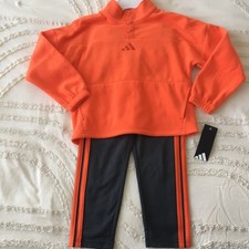 Adidas Winterized Boys 2-Piece Active Set Striped Tracksuit/Jogging Suit Size 6