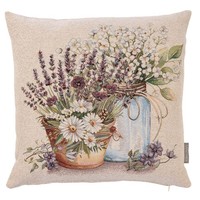 Sandner Landhaus Gobelin-KissenhüLle Dekokissen Sofakissen Sommer Blumen 45X45Cm