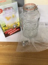 Image of The Vintage Company B 51050 Jumbo Glass Drinks Dispenser | Air Tight Lid and Tap