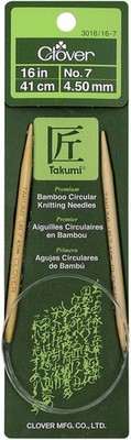 Takumi Bamboo Circular Knitting Needles 16'' Size 7/4.5mm