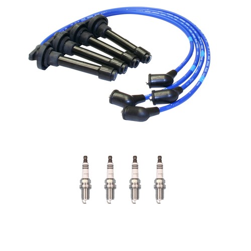 NGK 7mm Wire Set 4 Ruthenium Spark Plug Kit For Honda Odyssey Isuzu Oasis 2.2 L4 - 第 1/1 張圖片