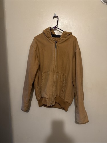 Carhartt Gr. L Herren Regular Wheat Full Zip Hooded Insulated Canvas Arbeitsjacke