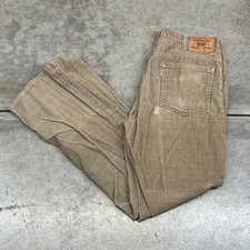 vintage levis 517 beige corduroy boot cut flared leg made in usa pants