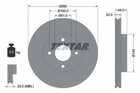 2Er-Set 2Er Set Bremsscheibe Textar 92239903 Nissan 402061HA0A Nissan 402061HA0B