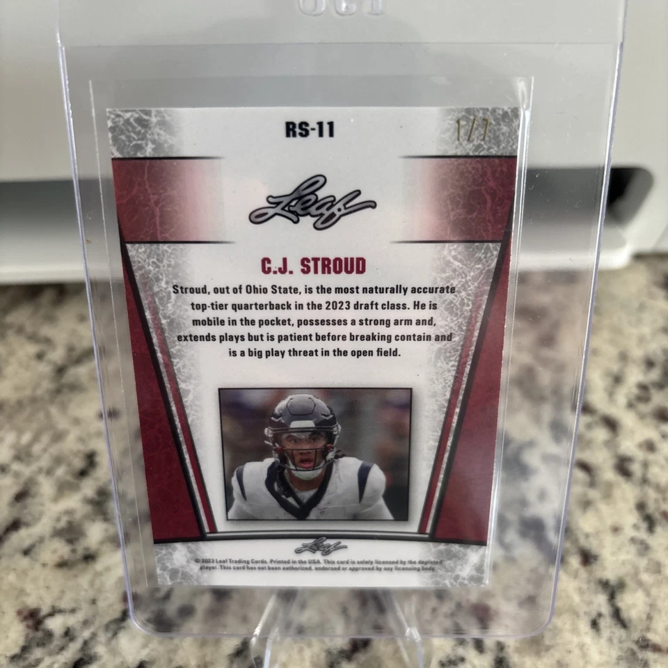 2023 Leaf Metal Prized 新秀银色/黑色 #RS-11 1/7 首次打印线!! — 第 2/4 张图片