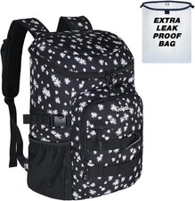 Cooler Backpack Insulated Leak Proof,Small Soft Coolers Medium, Black White 