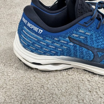 Mizuno Wave Inspire 17 Running Shoes Mens Size 11 Blue Stability