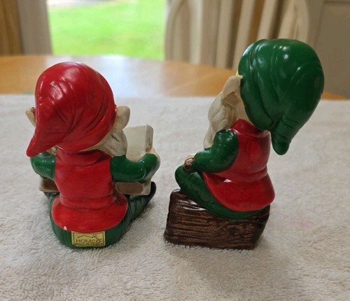 2 HOMCO Taiwan Snow White Dwarfs (Elves?) reading book & Boat #5205 - Picture 2 of 6