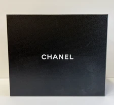 Chanel Empty Shoe Box Black 12 x 10 X 4.5" inches Gift Storage with tissue