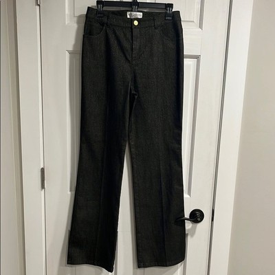St. John Collection Black Denim with Gold Fleck Detail Size 6